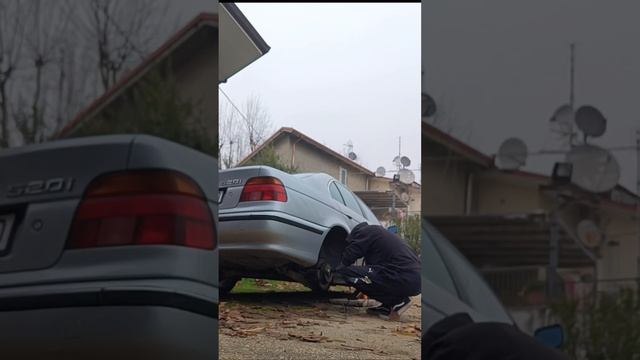 Change wheels BMW E39 with time lapse 4K смотреть онлайн
