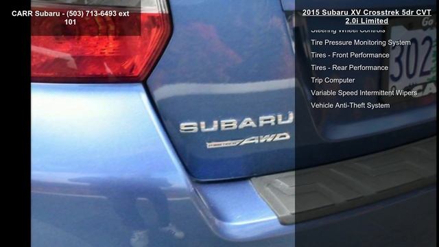 2015 Subaru XV Crosstrek 5dr CVT 2.0i Limited смотреть онлайн