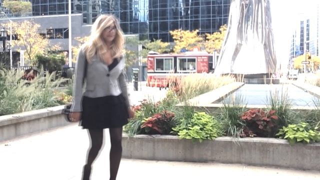 Secretary Looks - Print Blazer and Flared Miniskirt смотреть онлайн