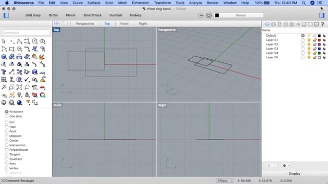Learn Rhino 3D in 11 Simple Ring Band Projects. Rhino Basics: Introduction смотреть онлайн