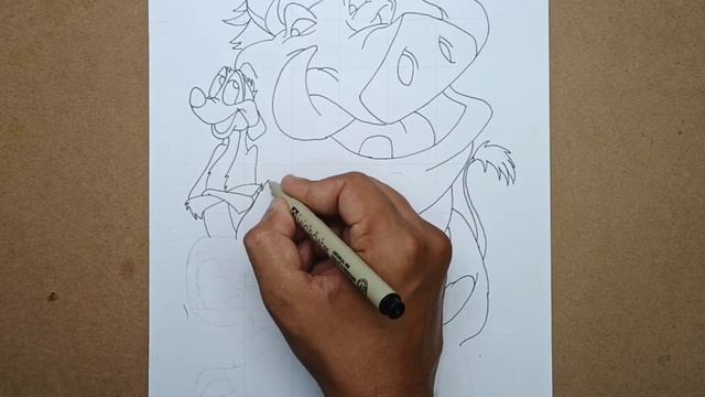 How To Draw Simba,Timon & Pumbaa || The Lion King Drawing || Disney cartoons смотреть онлайн