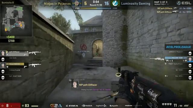 Pyth | Pyth vs LG | NiP vs LG ESL | Match Point ACE!!! | CSGO смотреть онлайн