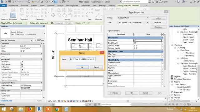 12 Revit MEP Placing Air Terminals смотреть онлайн