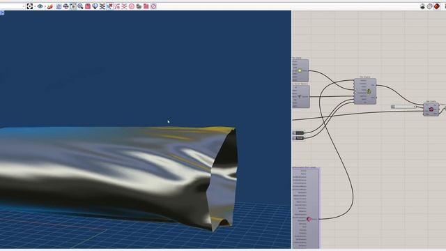 Real-time physics simulation with Grasshopper(Flexhopper plugin) and advanced viewport mode смотреть онлайн
