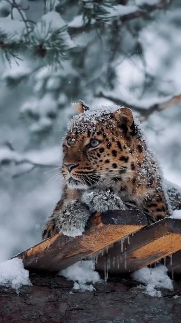 Снежный барс или Ирбис зима