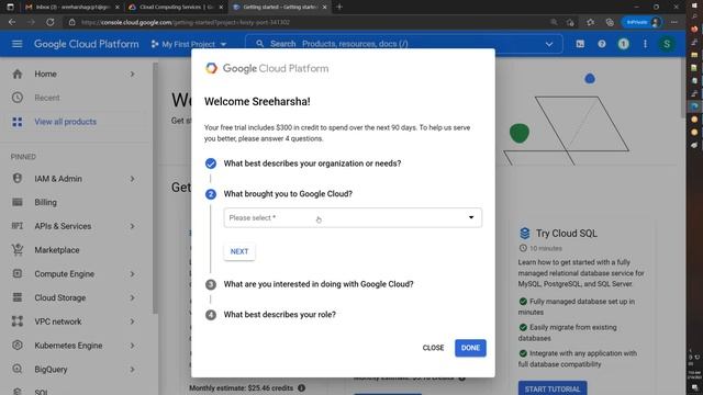 1.Google Cloud In Telugu - Account Creation & Project Creation смотреть онлайн