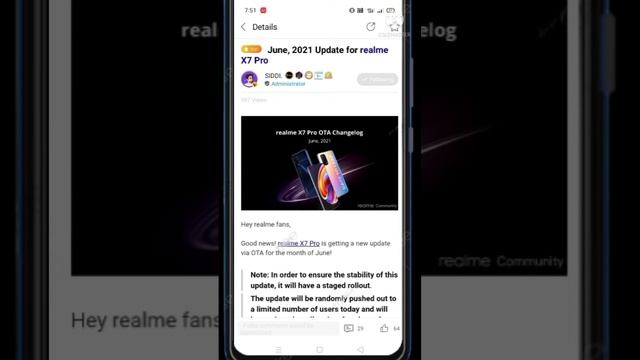 Realme 6,6i,7pro,x7pro,narzo10 narzo10a,c3 ,c20,c21 June Update, Realme Series New Bug Fix Update смотреть онлайн