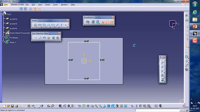Generative Sheetmetal Design 2 : CATIA V5 Tutorial For Beginners #CaddShip 15