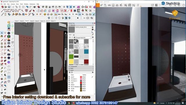 Enscape Living room interior render Tutorial | enscape interior render | enscape sketchup смотреть онлайн