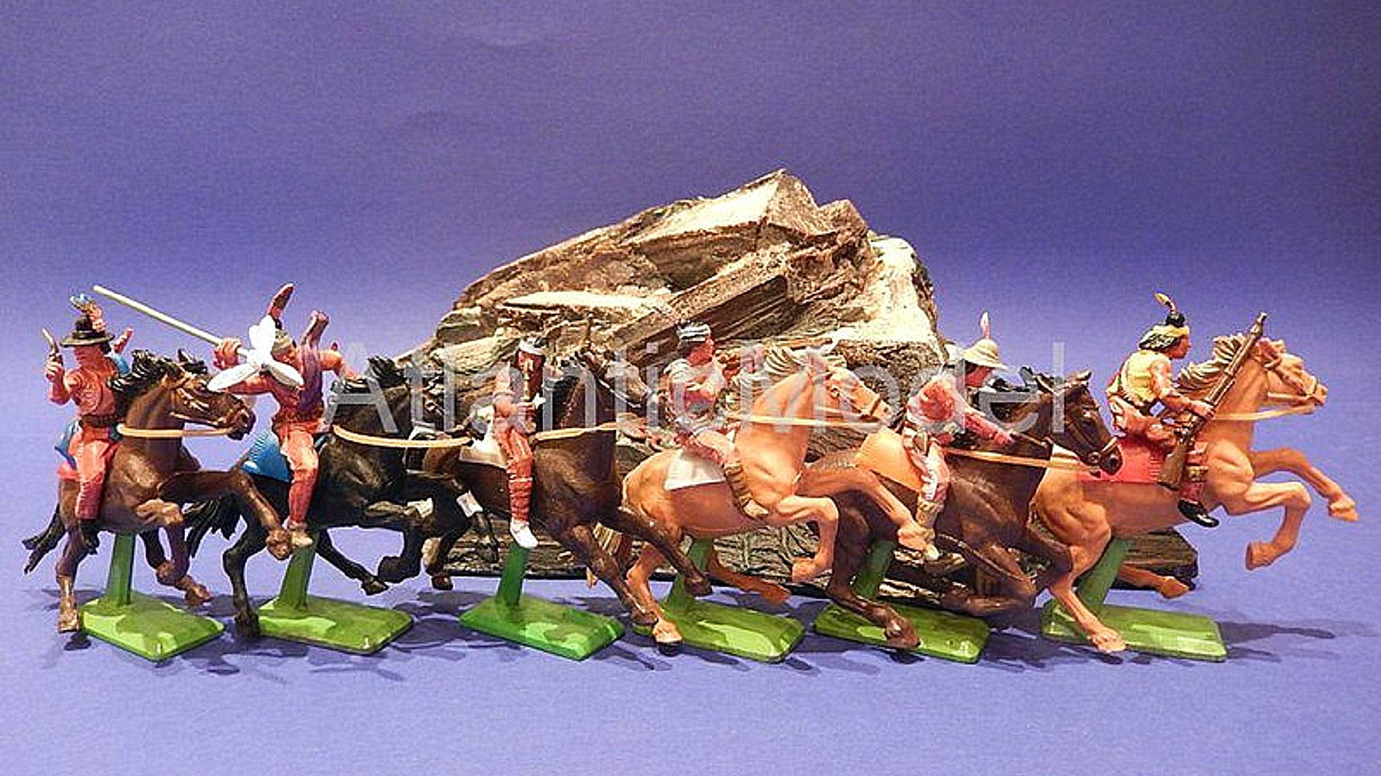 солдатики Britains Апачи конные набор 1971 года Из 6 фигур в 6 позах смотреть онлайн