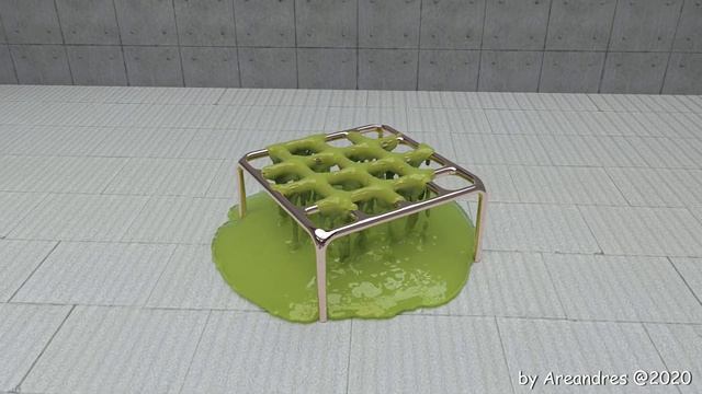 Blender realistic slime fluid simulation made with Mantaflow and LuxCoreRender with Optix смотреть онлайн