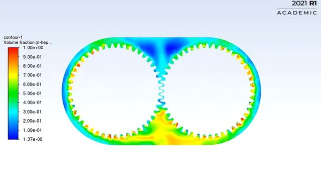 Sloshing of n-heptane (lubricant) in a gear box (30%filled) #dynamic meshing #ANSYS #Fluent #UDF смотреть онлайн
