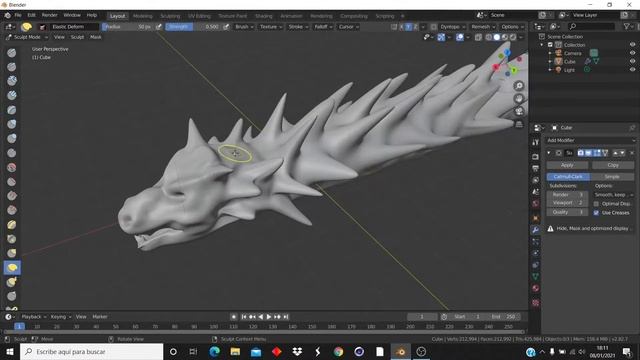 dragon serpiente en Blender смотреть онлайн