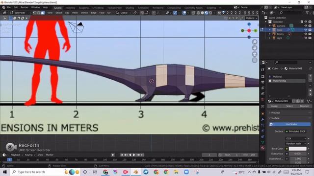Tanystropheus - Low poly blender timelapse смотреть онлайн
