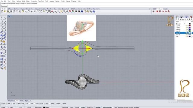 Tutorial 4 | How to Create Oval Cabochon Prong Setting Ring in Rhinoceros 3D | JEWELRY | Education смотреть онлайн
