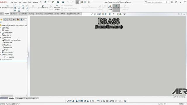 Materials Selection | Sheet Metal | Solidworks 2022 Tutorial Stage #05 Eng - AER Int. смотреть онлайн