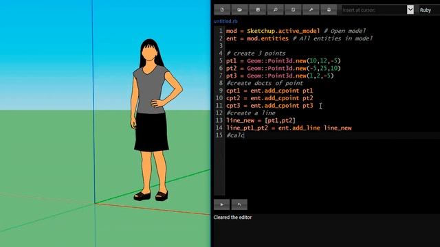 Ruby SketchUp ភាគ០៤ (distance between point to a line) смотреть онлайн