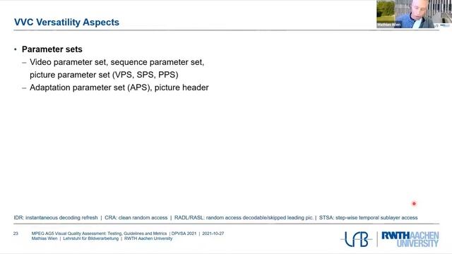 DPVSA 2021 - Mathias Wien - RWTH Aachen University, Germany смотреть онлайн