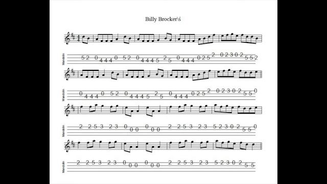 Billy Brocker's REVISITED - a reel in D Major tabbed for mandolin and played by Aidan Crossey смотреть онлайн