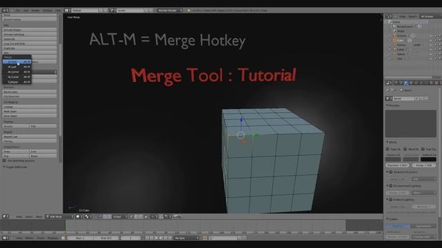 Blender Tutorial : Merge Tool смотреть онлайн
