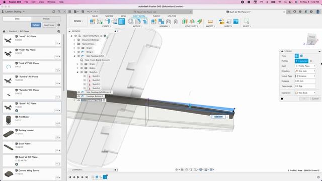 How to design foam board RC planes in Fusion 360 смотреть онлайн