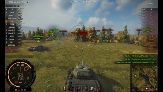World of Tanks 9 - 2x T-44, VK45.02 A Replay (FINNISH) смотреть онлайн