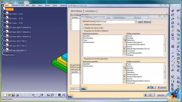 CATIA DRAFTING - Bill Of Material (BOM)