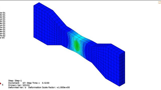 Tensile Test using Plasticity Abaqus UMAT Subroutine (Miehe, et al.) смотреть онлайн