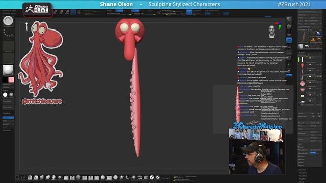 Cartoon Octopus 2D Concept to 3D - Shane Olson & Mitch Leeuwe - ZBrush 2021.6 смотреть онлайн