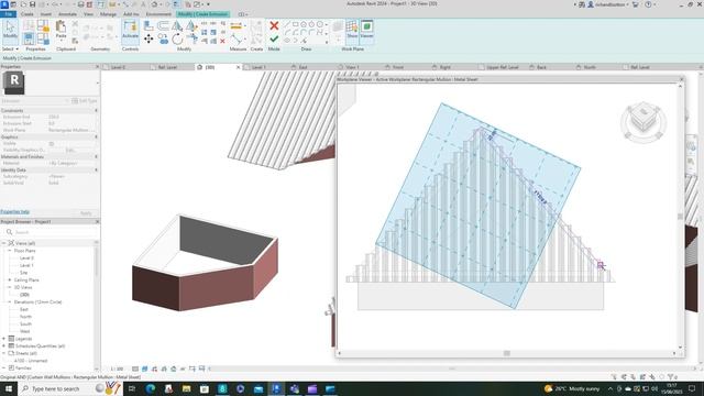 Corrugated roof with top section angled Revit Tutorial смотреть онлайн