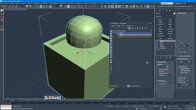 Create a quick quad sphere and fuse it to incompatible geometry (a box) using 3ds max смотреть онлайн