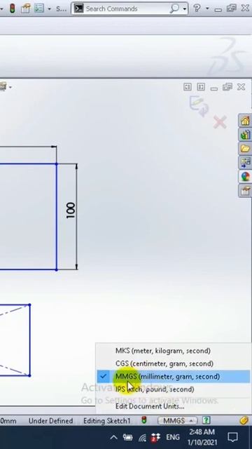 Change the Unit of Dimensions in Solidworks смотреть онлайн