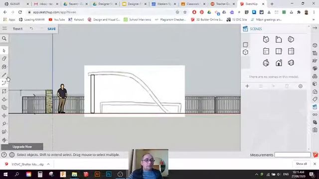 11TVC SketchUp Tutorial 1 Simple Modelling Bus shelter смотреть онлайн