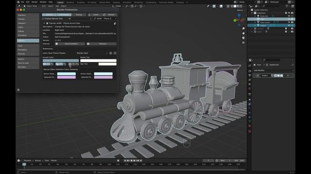 Theme Accent Color add-on Blender смотреть онлайн