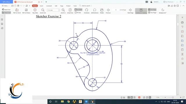 #catia #2ddrawing CATIA 2D SKETCHING PART-2 смотреть онлайн