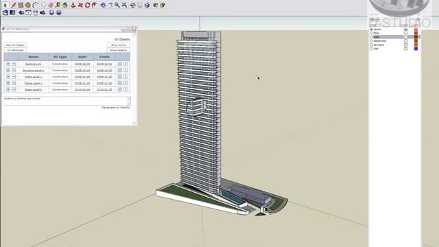 4D Construction Sketchup plugin - Link Time with Entities смотреть онлайн