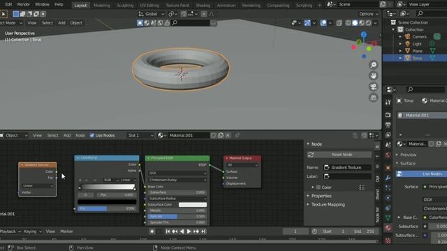 How to create Gradient Texture easily in blender | DownEast Animation | смотреть онлайн