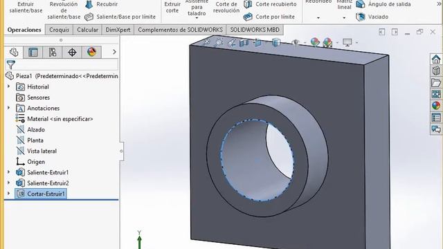 Solidworks 2016 pieza1 tutorial 1 смотреть онлайн