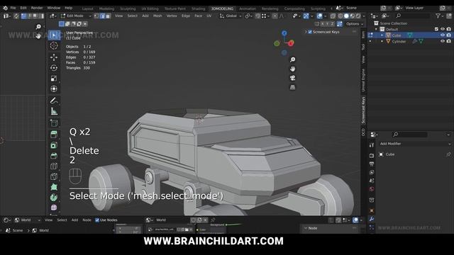 BLENDER 3.0 ( 3D Modeling Process ) SCI-FI VEHICLE смотреть онлайн
