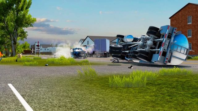 Realistic Crossroad Car Crashes | BeamNG.Drive смотреть онлайн