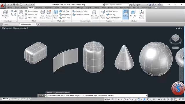SMOOTH OBJECTS || ADD & REMOVE CREASE || BASIC TUTORIALS FOR BEGINNERS || AUTO CAD 2016 смотреть онлайн