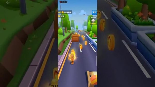 Garfield rush runner 3d race game for smart phone | Garfield cat runner racing game live playing