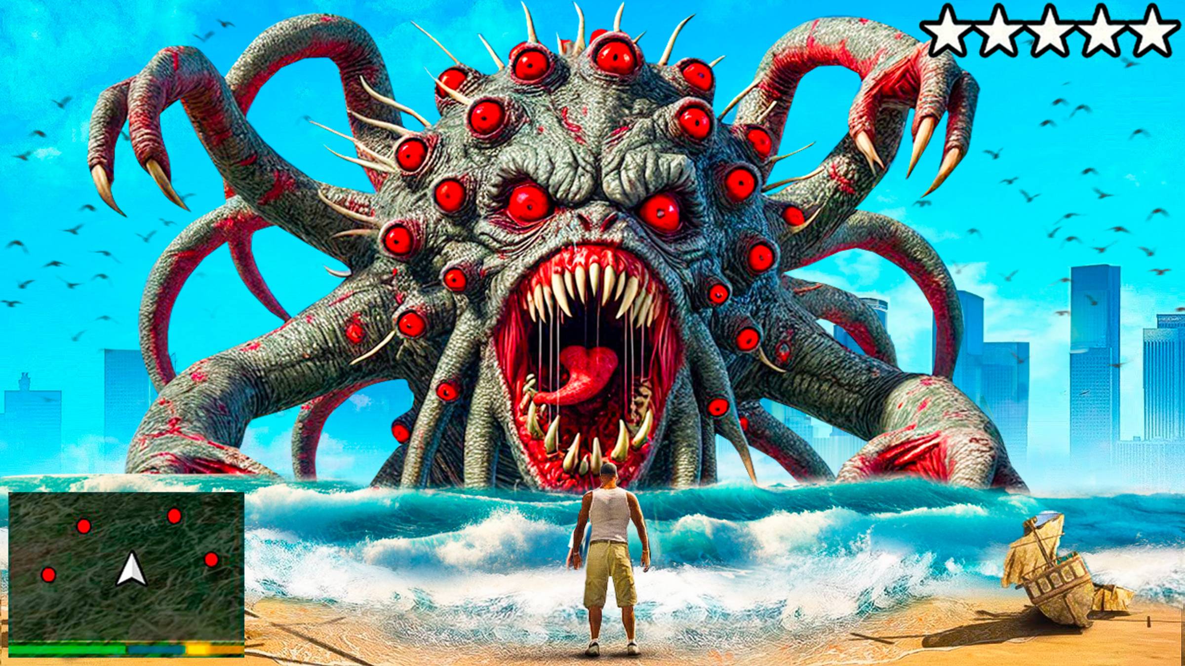 ДРЕВНИЙ МОНСТР ГЛУБИНЫ ПРОБУДИЛСЯ В ГТА 5! НАШЕЛ МОРСКОГО МОНСТРА В GTA 5 МОДЫ смотреть онлайн