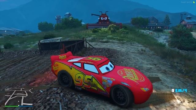 НАШЁЛ ОГРОМНОГО КОМБАЙНА ФРЭНКА ИЗ ТАЧЕК И РАЗБУДИЛ ЕГО 🌴 ГТА 5 МОДЫ РАЙЛЮХА