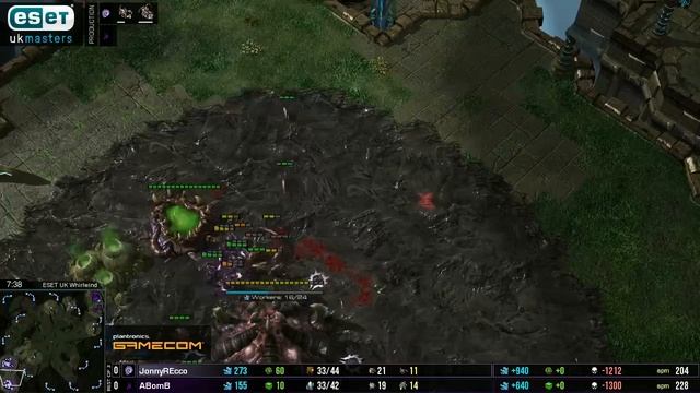 [Z] JonnyREcco vs ABomb [P] Game 1 - ESET UK Masters Qualifier #2 смотреть онлайн