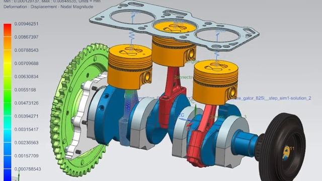 NX CAE : Flexible Body Simulation - Crankshaft смотреть онлайн