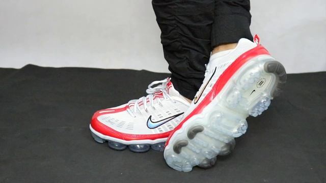 Nike AIR VAPORMAX 360 On Foot Review BLACK / WHITE & RED смотреть онлайн