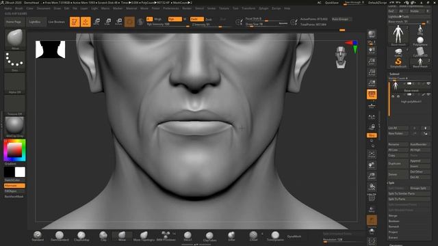 Realistic Male Face Sculpting Timelapse смотреть онлайн