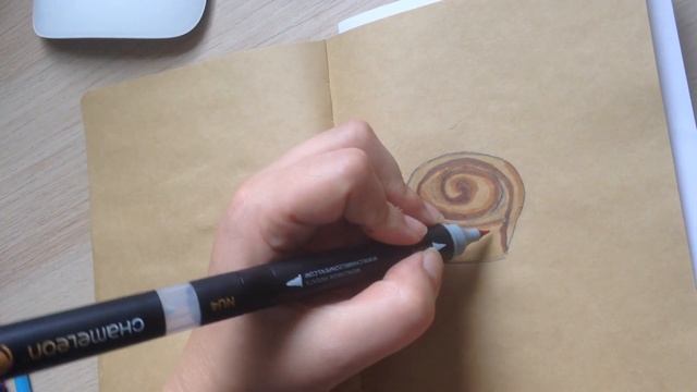 Testing Chameleon Markers/Drawing a cute Kawaii Cinnabon смотреть онлайн