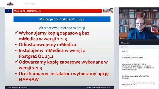 Spotkania przy KAWIE cz.10 - Migracja mMedica do PostgreSQL 13.1 смотреть онлайн